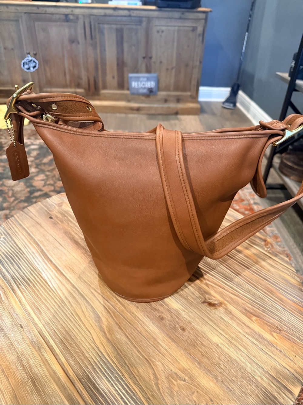 Coach Tan Leather Shoulder Bag